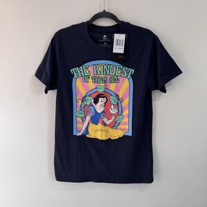 NWT Disney Princess T-shirt Womens M Snow White Navy Blue Crewneck Cotton
